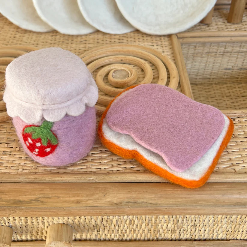 Strawberry Jam and Toast set - Felt
