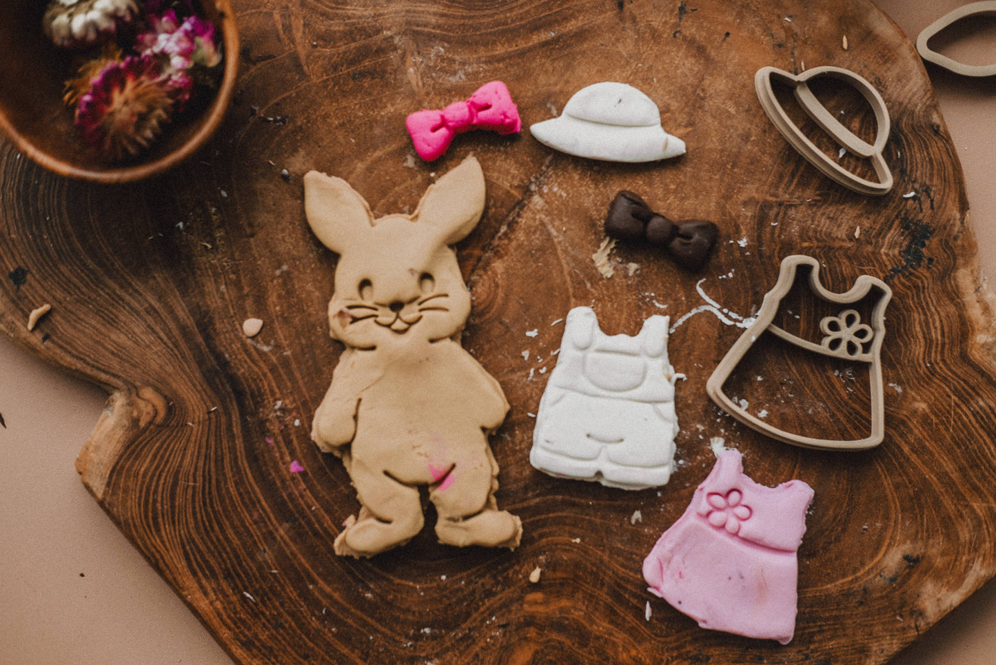 Bunny Dress-up Cutter Set - Eco Playdough Tool