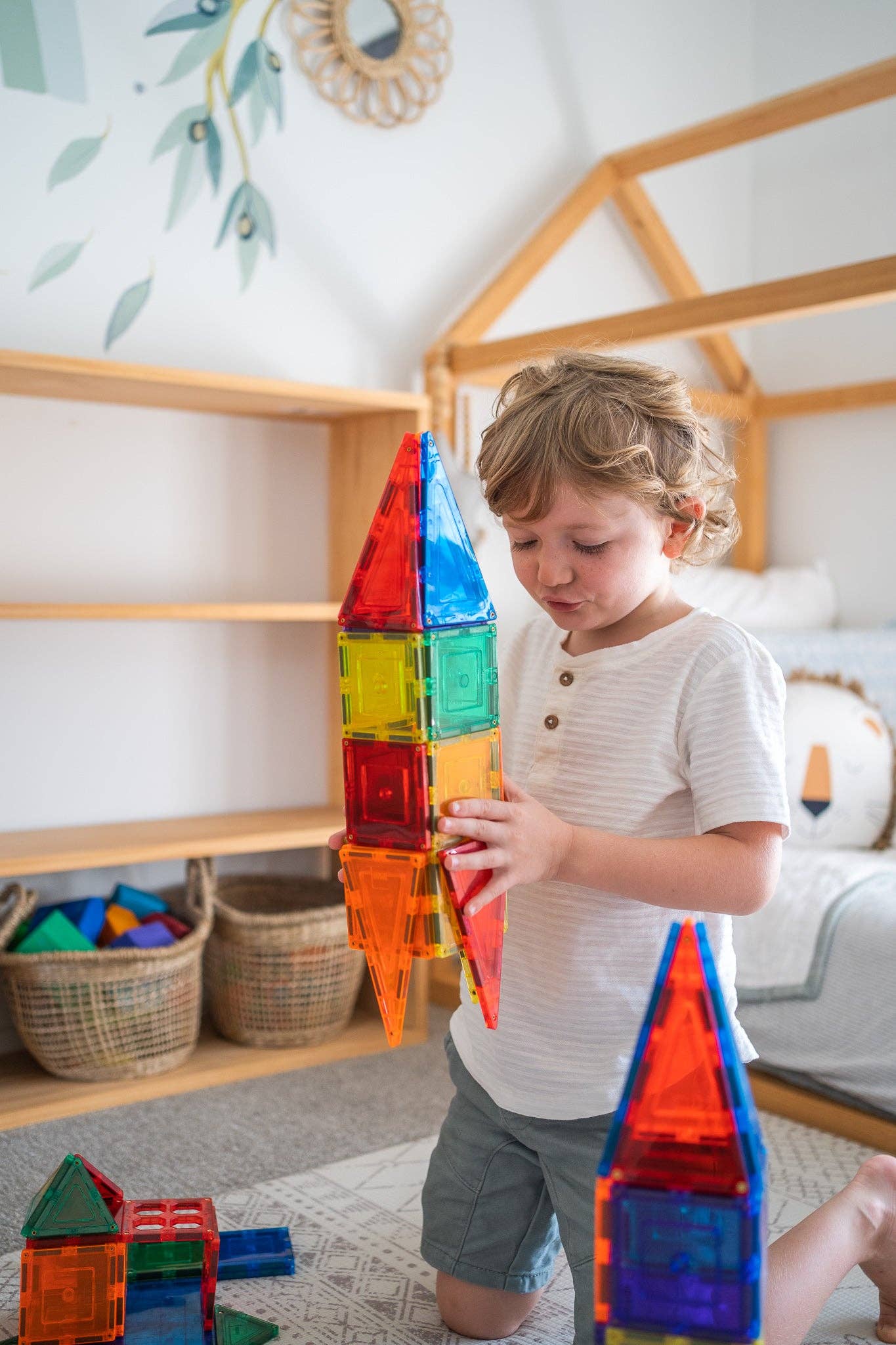 Learn & Grow Magnetic Tiles - 64 piece set