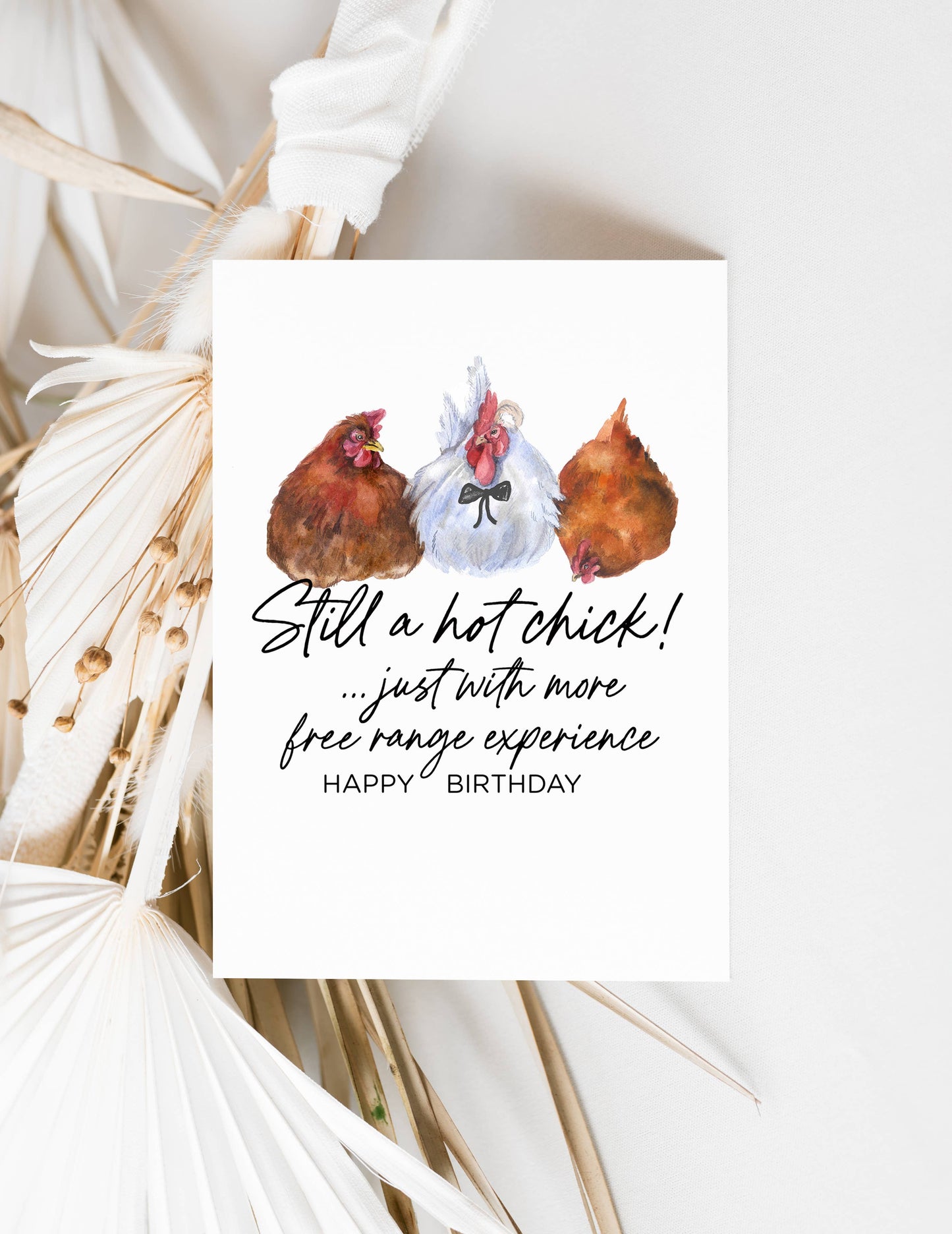 Funny Chicken Lover Birthday Card for Friend Hot Chick