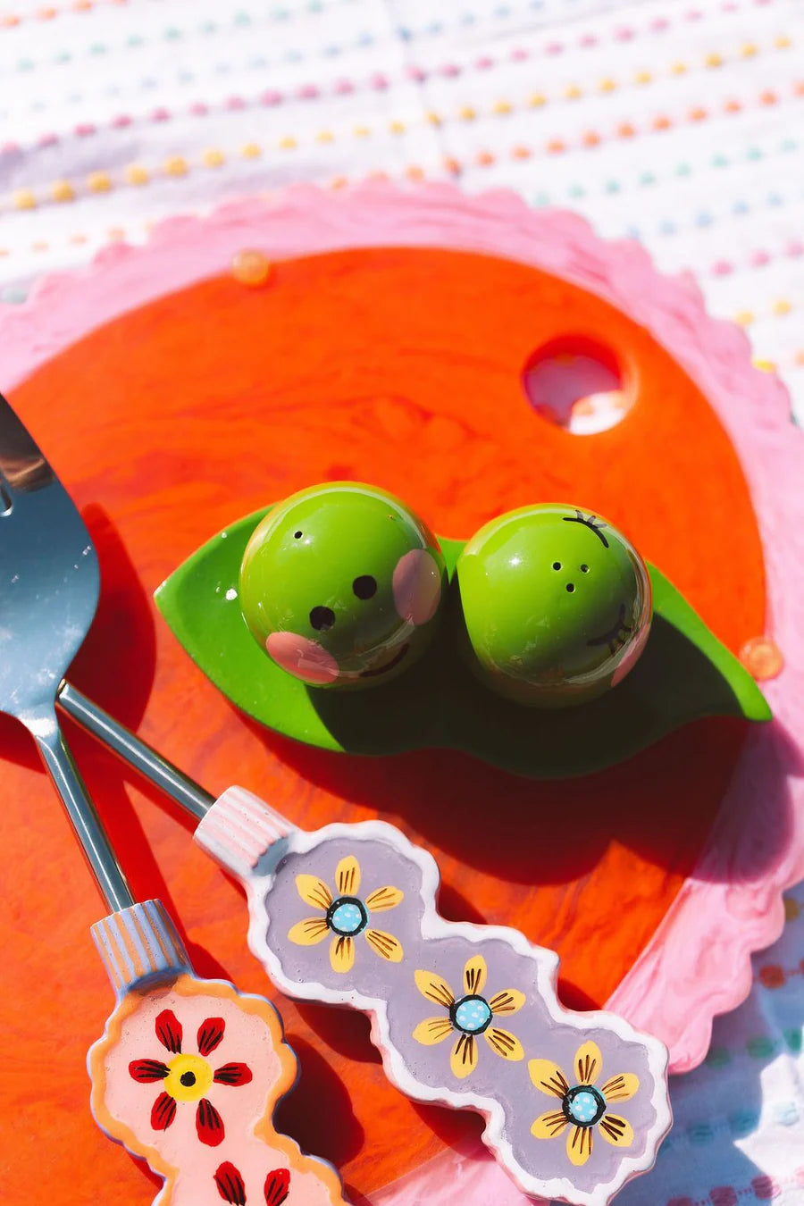 Zinnia Salad Server set