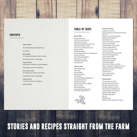There is a Story Behind Every Meal. Untold farm stories and Mouth Watering Recipes.