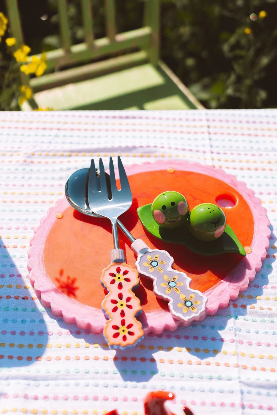 Zinnia Salad Server set