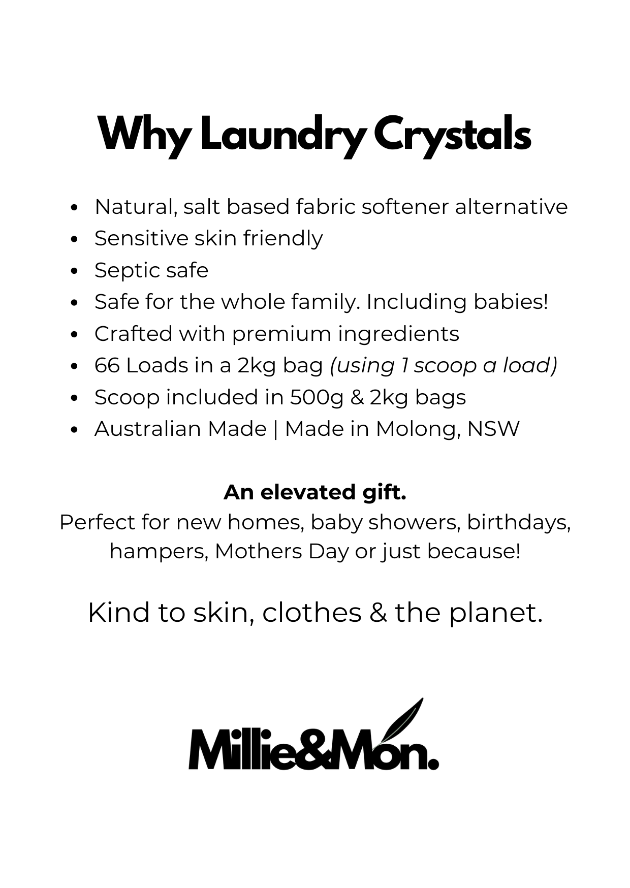 Millie and Mon -Blossom Breeze, Washing Crystals