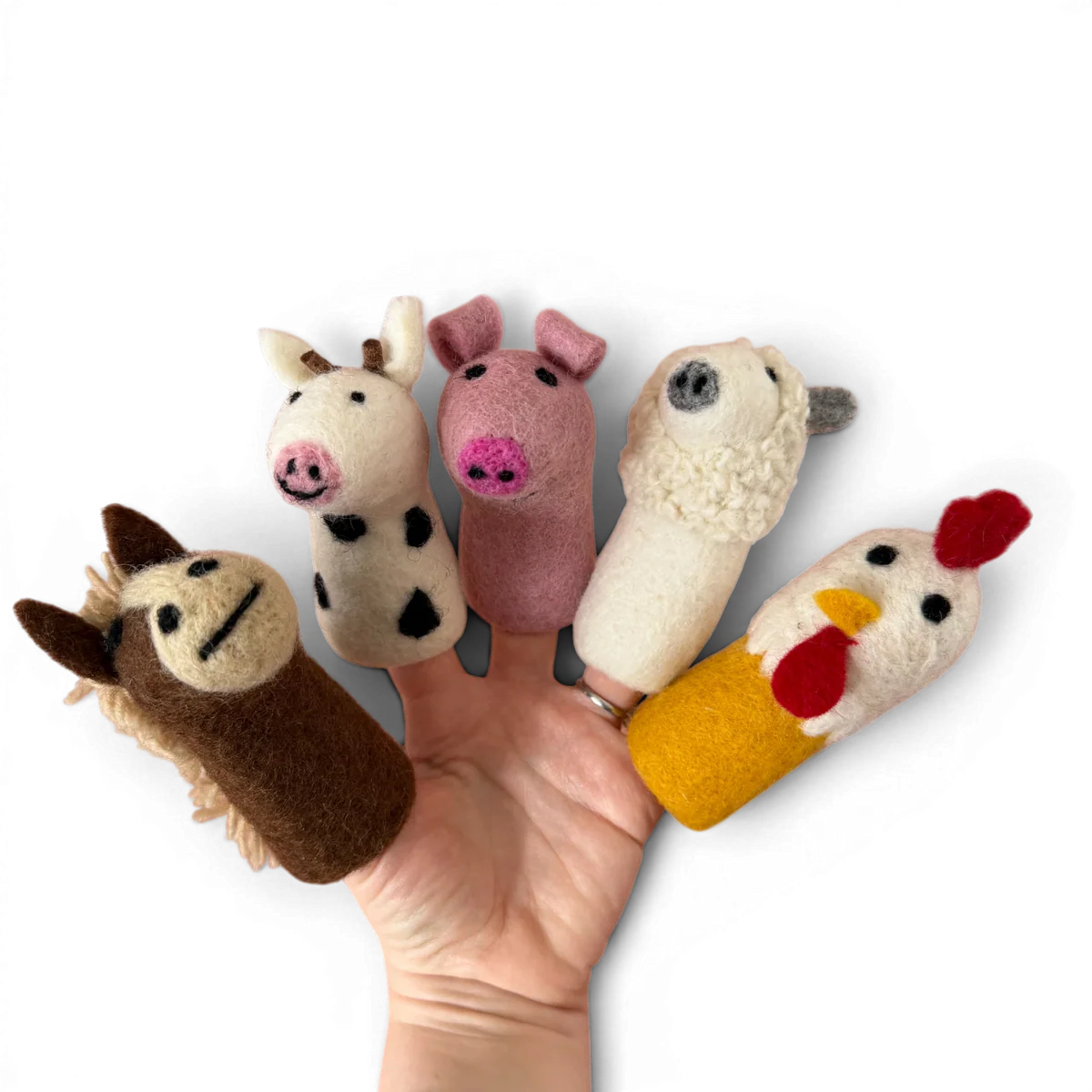 Felt Finger Puppets - Farm Friends set 5