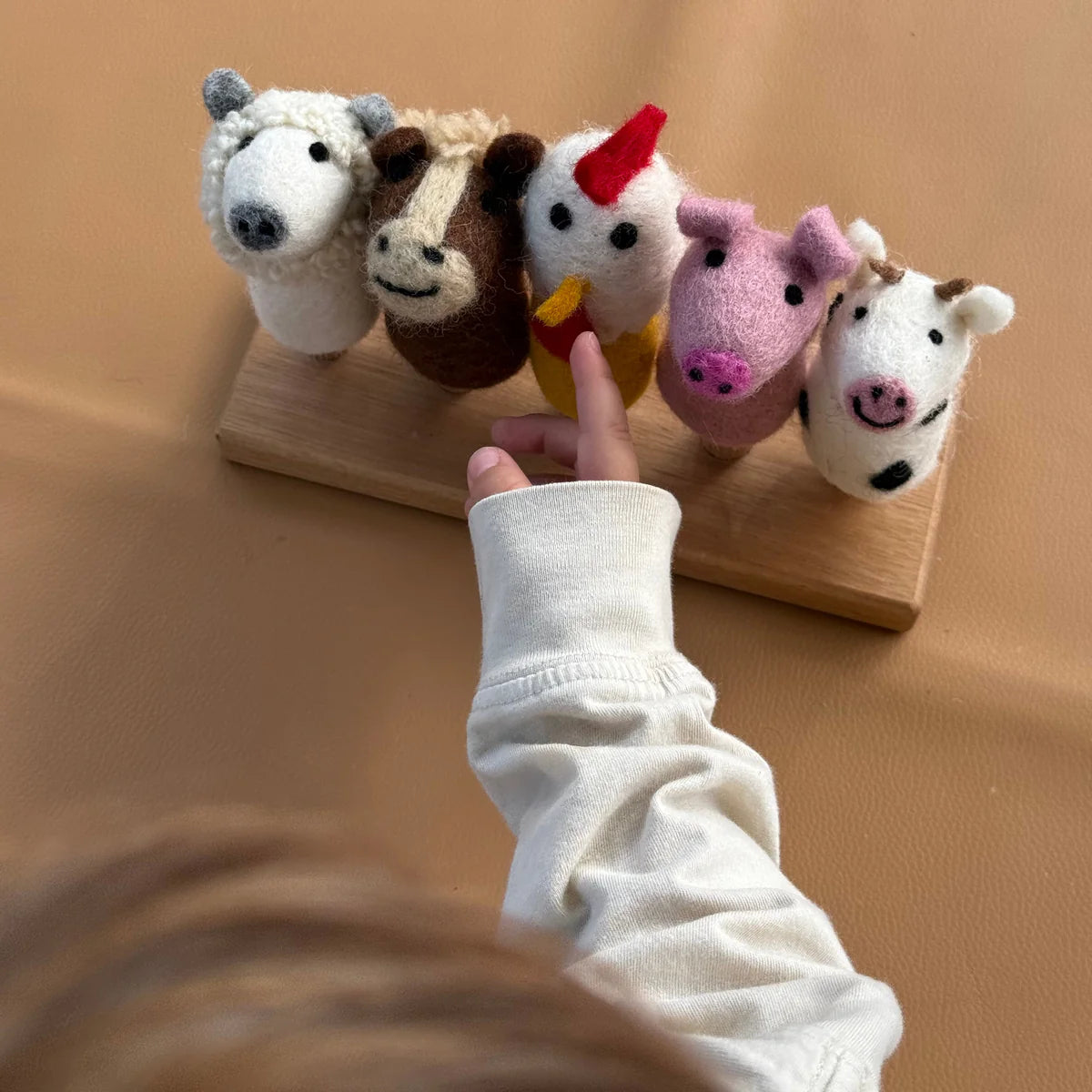 Felt Finger Puppets - Farm Friends set 5