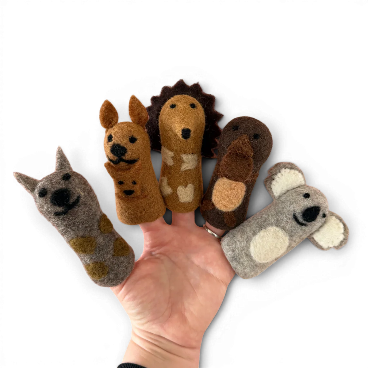 Felt Finger Puppets - Aussie Friends set 5