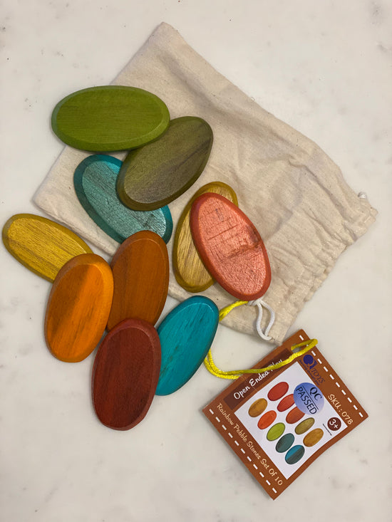 Rainbow Pebble Stones set 10