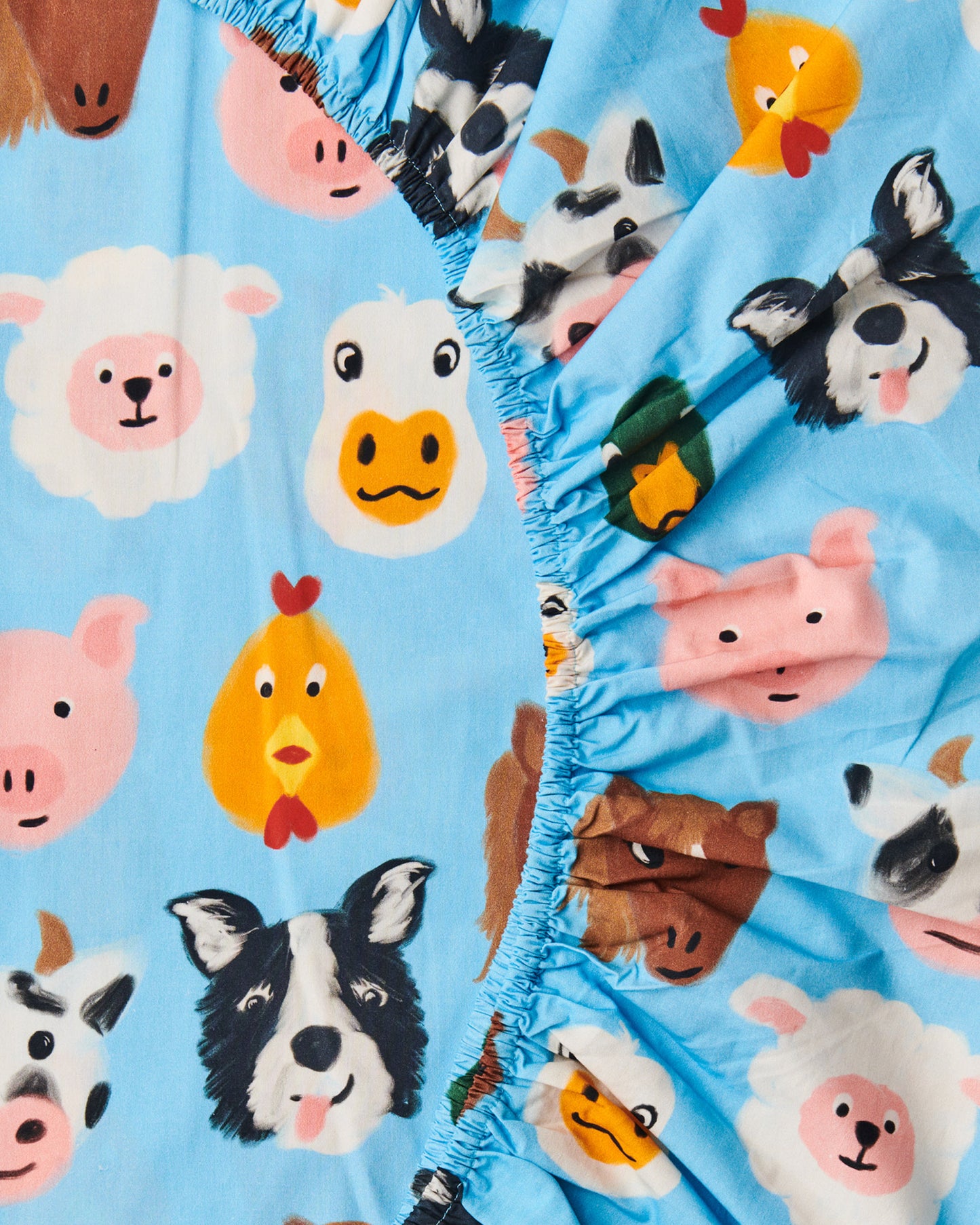 Kip & Co Farm Friends, Fitted Cot Sheet