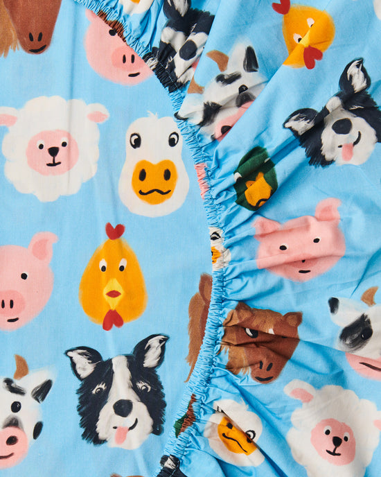 Kip & Co Farm Friends, Fitted Cot Sheet