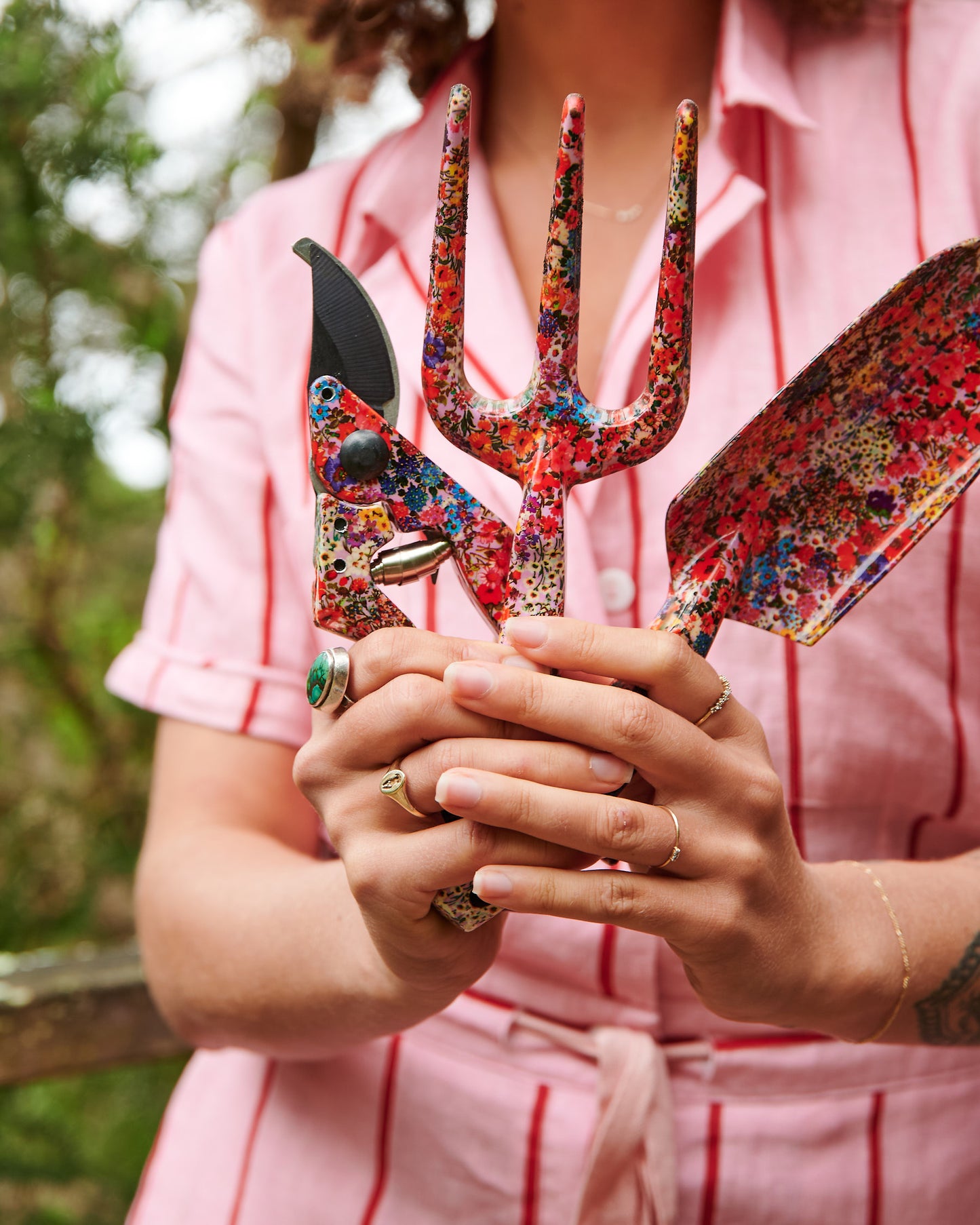 Garden Tool and Glove Set.