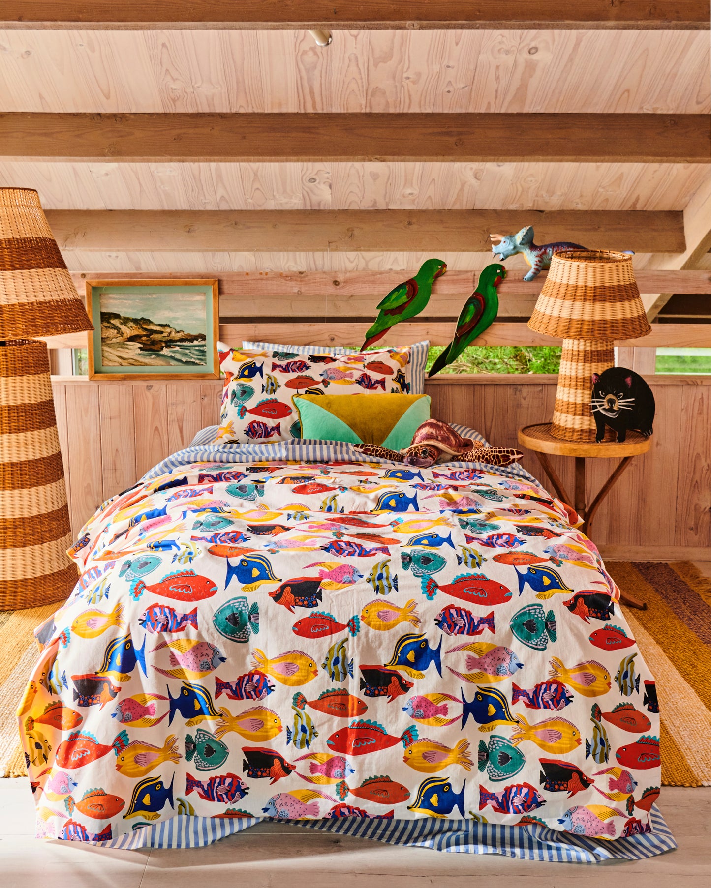 Kip & Co Fishy Business, Organic cotton bedding range