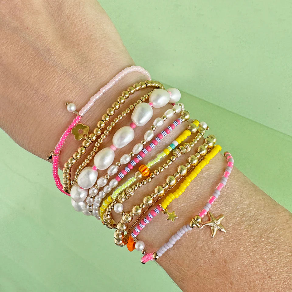 Lumi- Beaded Bracelet with Pearls