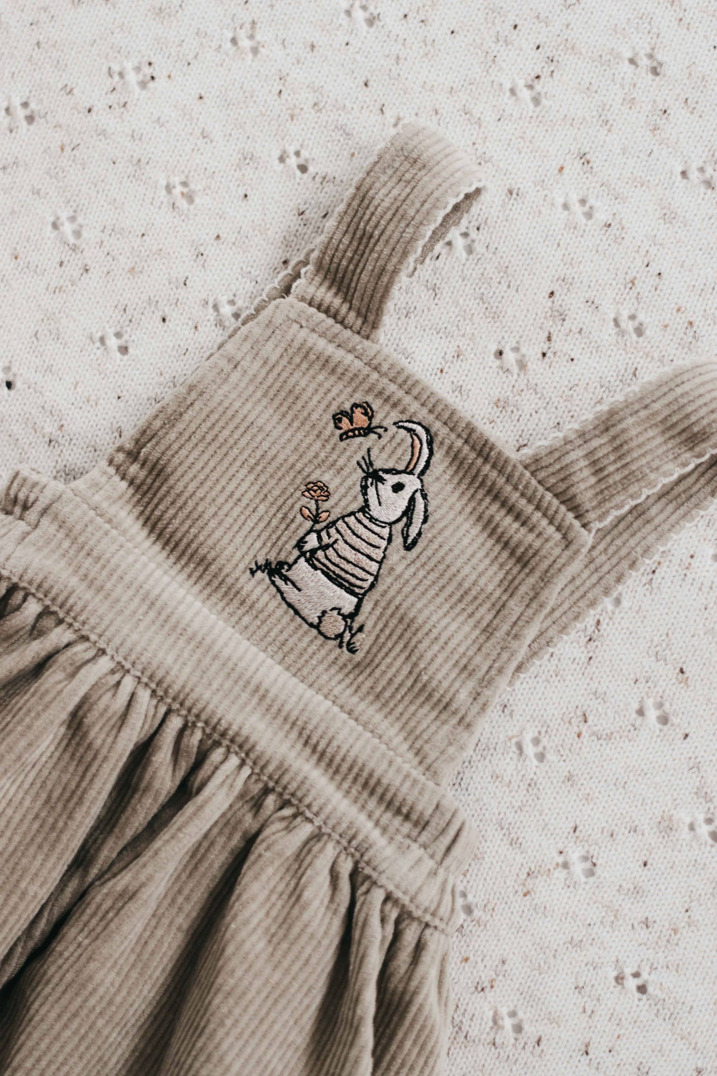 Bencer & Hazelnut - Khaki Bunny Pinafore