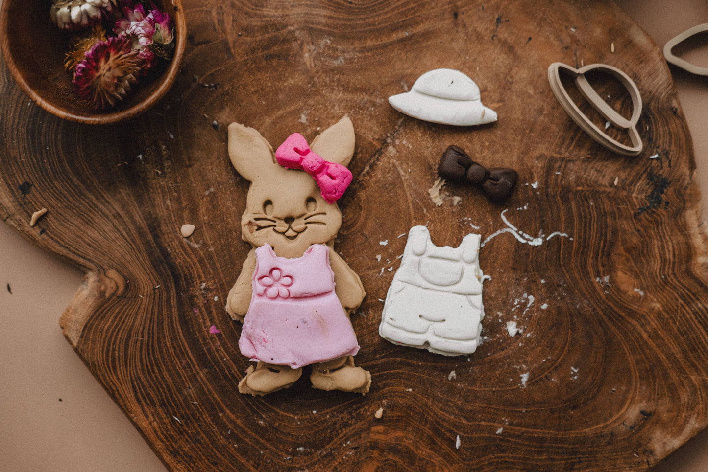 Bunny Dress-up Cutter Set - Eco Playdough Tool