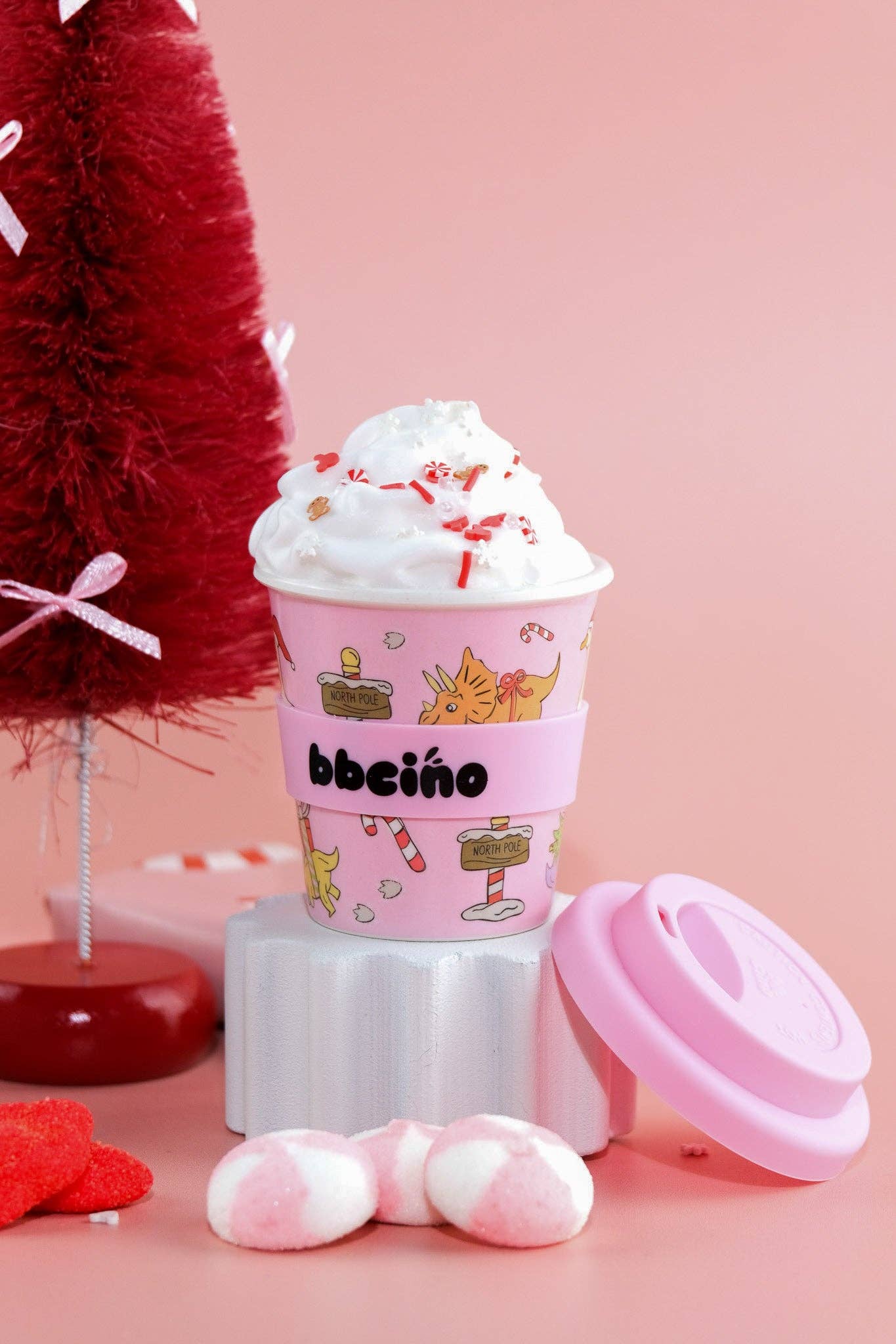 BBcino Santa’s Little Sipper in Pink (120ml)