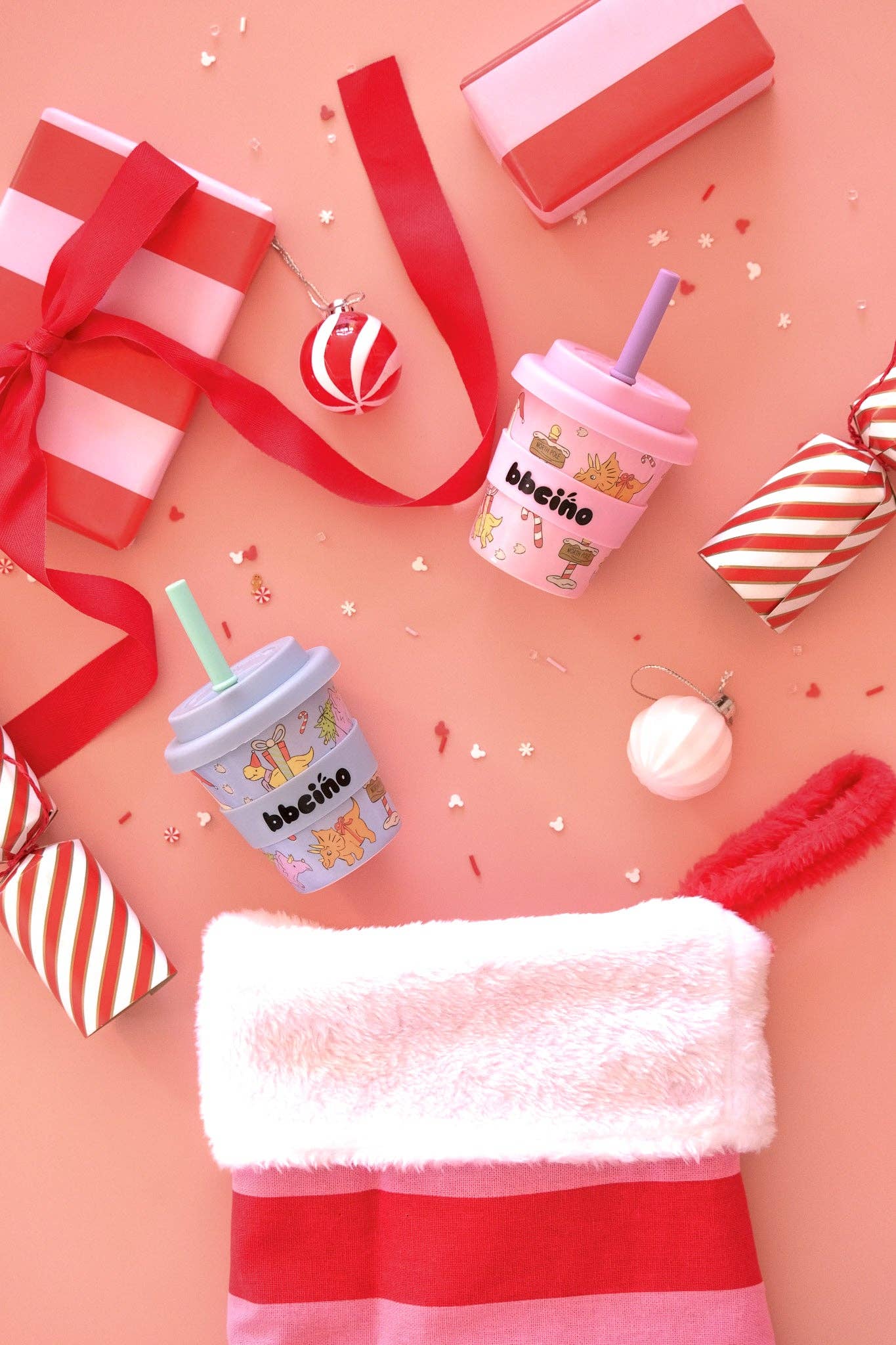 BBcino Santa’s Little Sipper in Pink (120ml)