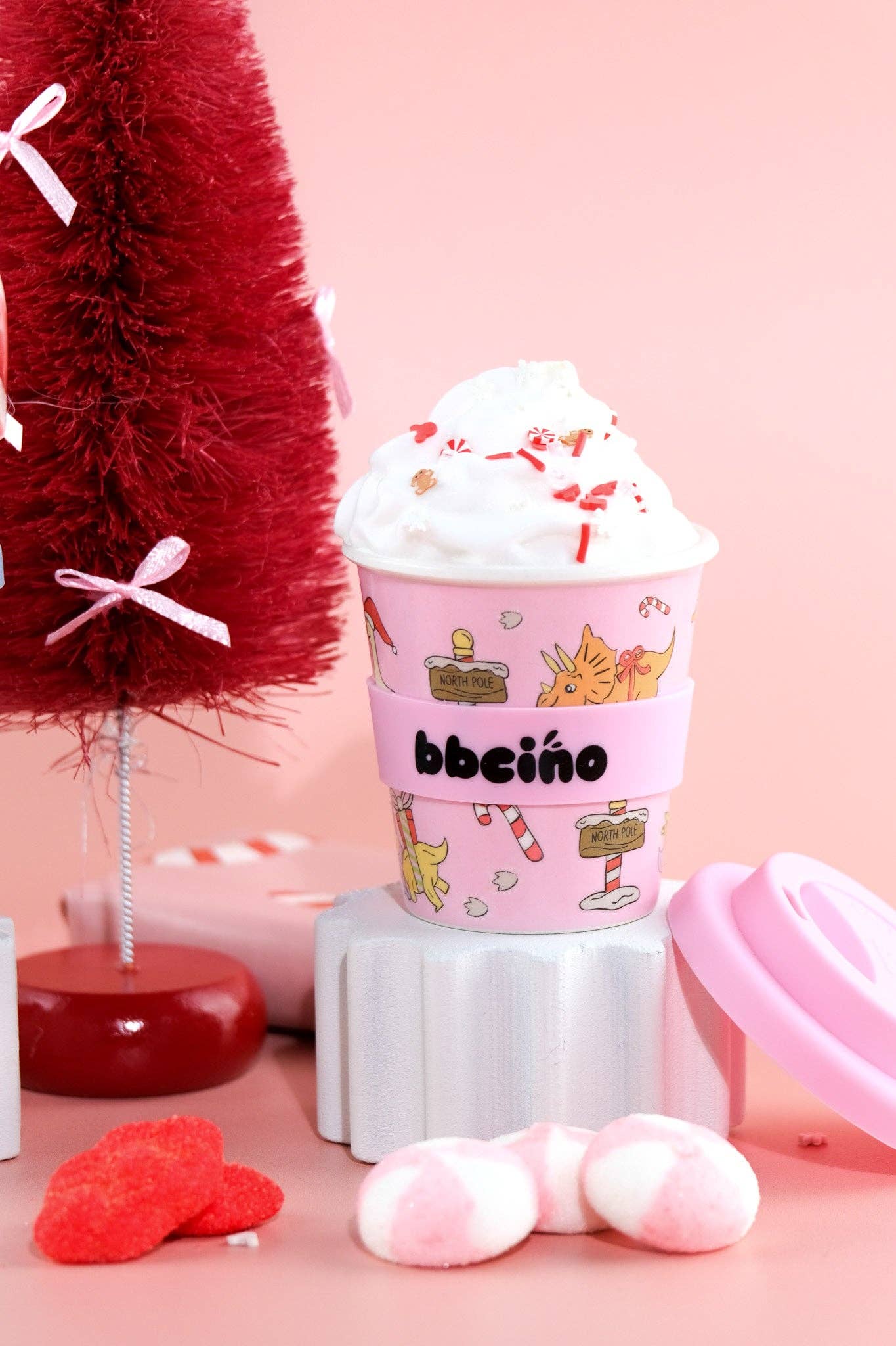 BBcino Santa’s Little Sipper in Pink (120ml)