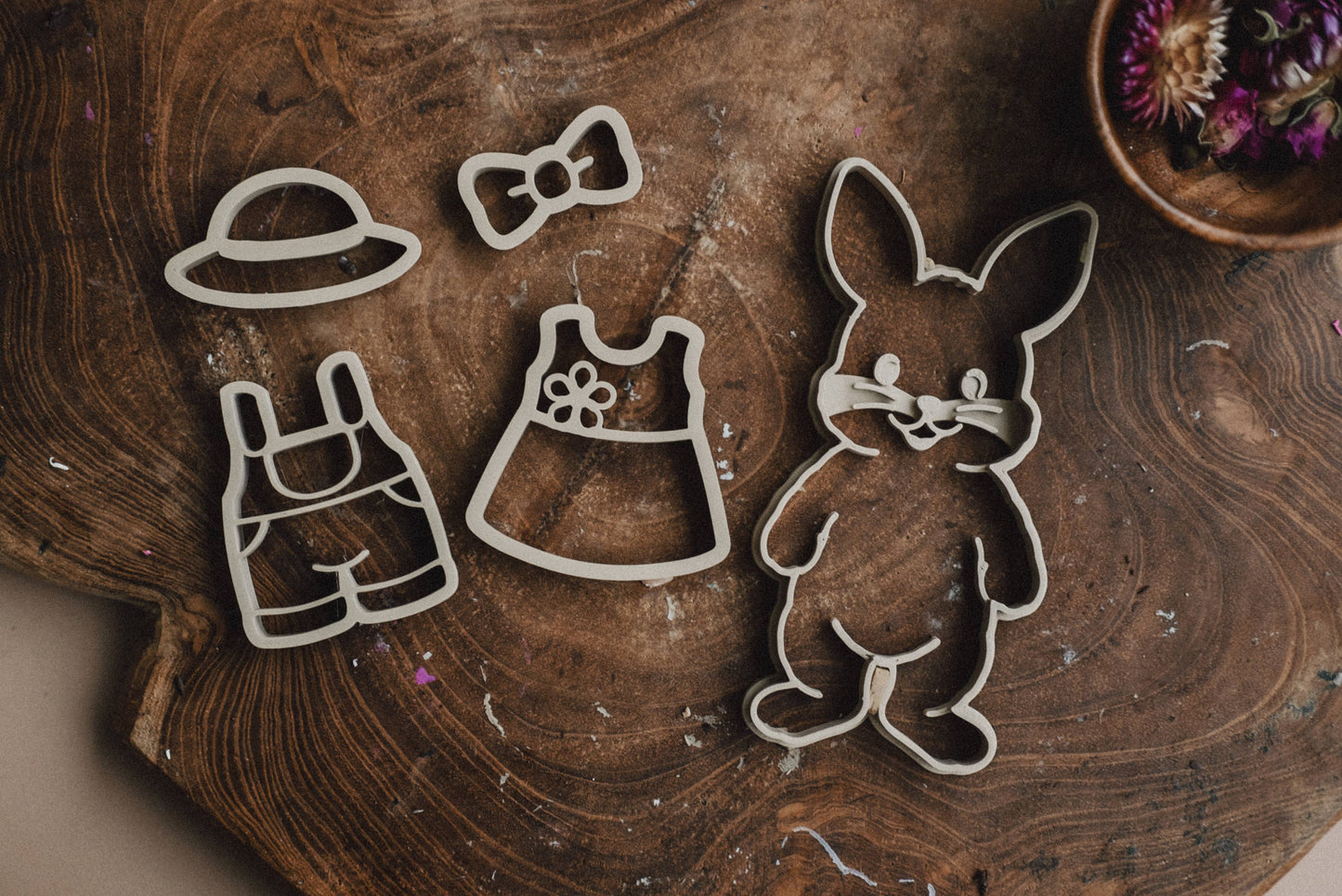 Bunny Dress-up Cutter Set - Eco Playdough Tool