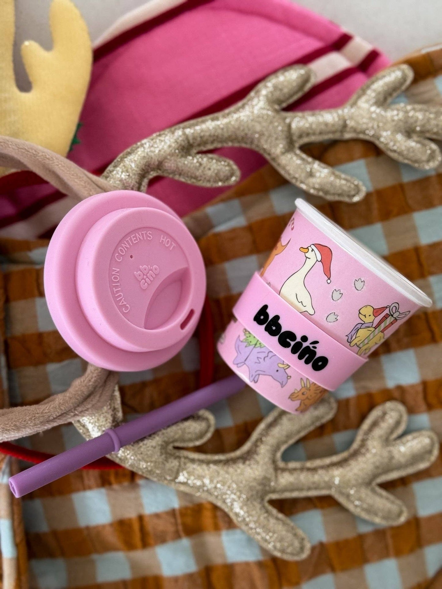 BBcino Santa’s Little Sipper in Pink (120ml)