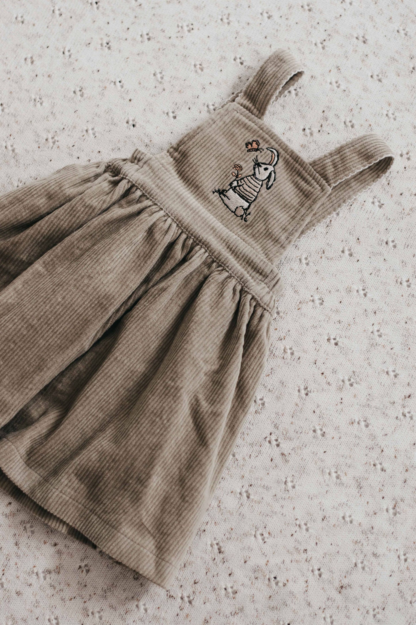 Bencer & Hazelnut - Khaki Bunny Pinafore