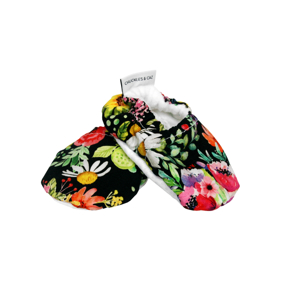 Chuckles & Caz - Watercolour Floral Baby Booties