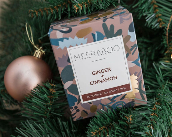 Meeraboo - Ginger + Cinnamon Boxed Soy Candle