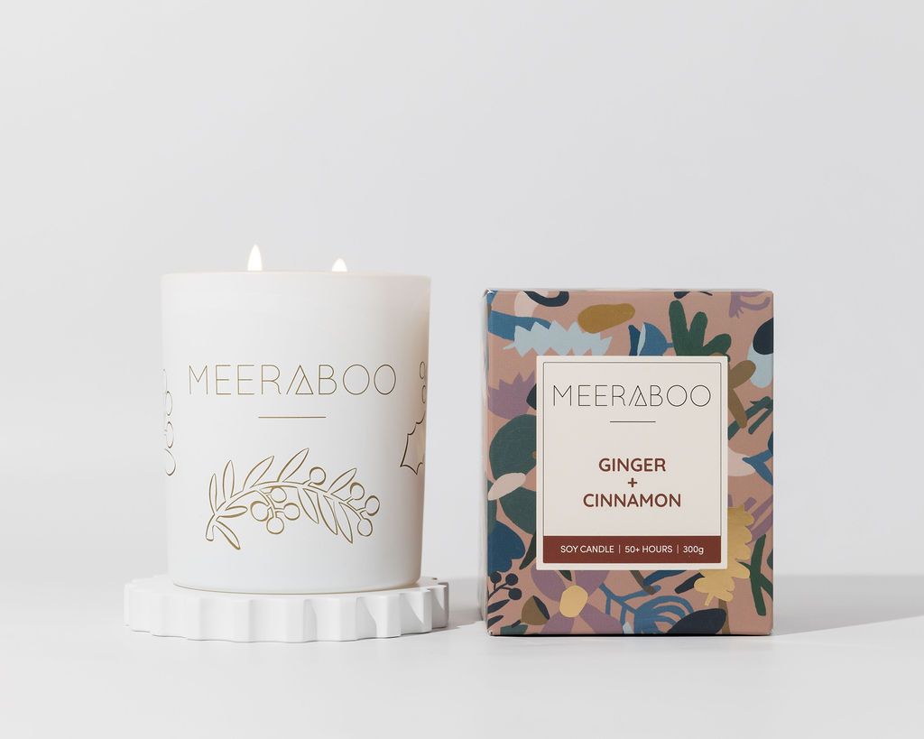 Meeraboo - Ginger + Cinnamon Boxed Soy Candle