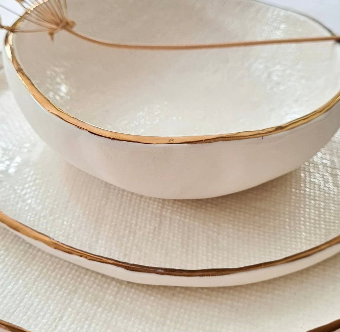 Tea 4 two Art - Copper Rimmed Bowl