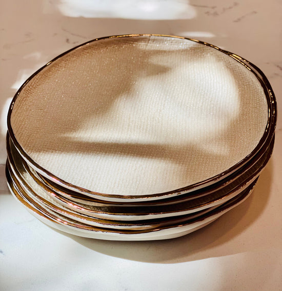 Tea 4 two Art - Copper Rimmed Plate