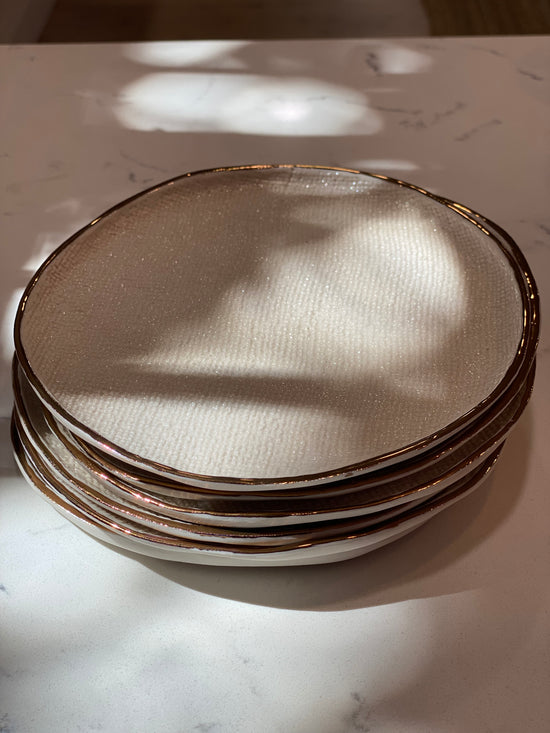 Tea 4 two Art - Copper Rimmed Plate