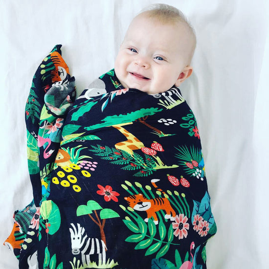 Chuckles & Caz - Jungle Muslin Swaddle