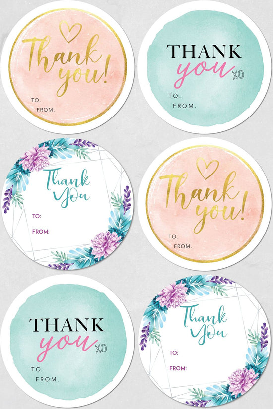 Gift Label Co - Mixed Thank You Pack - 6 Labels