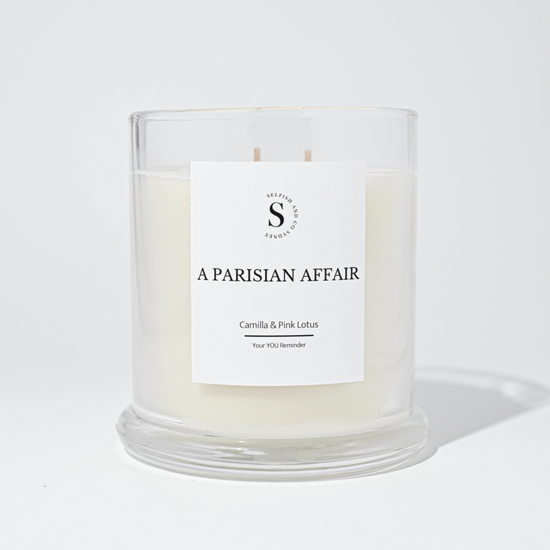 Selfish & Co - A Parisian Affair - Camila & Pink Lotus 380g Double Wick Candle