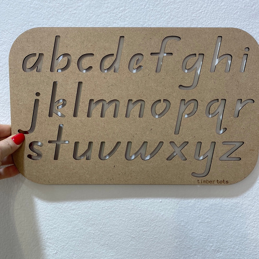 Lower Case Alphabet Tracing Stencil